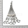 Tibetan Style Alloy Curb Chain Tassel Big Pendants FIND-K013-01AS-05-3
