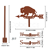 Iron Wind Direction Indicator AJEW-WH0525-002-2