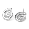 Rack Plating Brass Vortex Stud Earrings for Women EJEW-Z019-14P-2