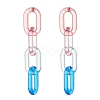 2Pair 2 Color Candy Color Acrylic Cable Chain Tassel Dangle Stud Earrings for Women EJEW-JE04769-6