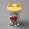 Transparent Resin Cat Ear Bottle Pendants RESI-WH0021-65A-1