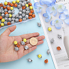 CHGCRAFT 100Pcs 4 Styles Acrylic Round Ball Connector Charms FIND-CA0006-45-3