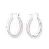 Chunky Textured Huggie Hoop Earrings for Women EJEW-A064-15P-RS-2
