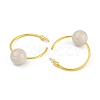 Round Brass Enamel Hoop Earrings for Women EJEW-Q391-35G-03-3