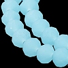 Imitation Jade Solid Color Glass Beads Strands EGLA-A034-J8mm-MD04-5