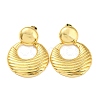 Croissant Shape Rack Plating Brass Dangle Stud Earrings EJEW-K263-04G-1