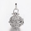 Eco-Friendly Rack Plating Brass Hollow Round with Butterfly Cage Pendants KK-M176-09P-NR-1