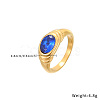 Natural Lapis Lazuli Oval Finger Ring ZM2991-5-1