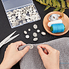 AHADERMAKER 80Pcs 4 Style Alloy Rhinestone Shank Buttons DIY-GA0003-58-3