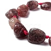 Natural Strawberry Quartz Beads Strands G-B024-11-3
