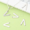 304 Stainless Steel Letter Charms STAS-O072-V-5