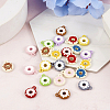 24Pcs 12 Colors Frosted Painted Colored Alloy Pendants FIND-TA0003-24-5