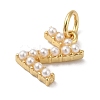 Rack Plating Brass with ABS Plastic Imitation Pearl Charms KK-B092-30Z-G-2