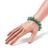 Natural Green Aventurine Beaded Stretch Bracelet BJEW-JB08483-01-3