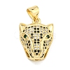 Brass Micro Pave Cubic Zirconia Pendants KK-K354-13H-G-1