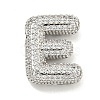 Platinum Plated Brass Micro Pave Cubic Zirconia Pendants KK-L073-001P-E-1