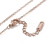 Ion Plating(IP) 304 Stainless Steel Cable Chain Necklaces NJEW-G081-05RG-3