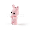 Flocking Resin Cute Bunny Pendants MACR-P043-J02-2