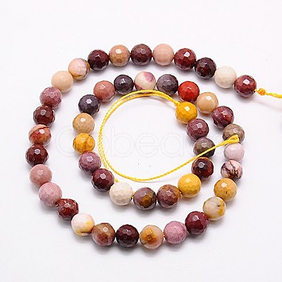 Natural Mookaite Beads Strands G-G542-6mm-05-1