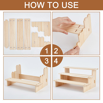 3-Tier Wood Model Toy Display Riser ODIS-WH0329-66C-1