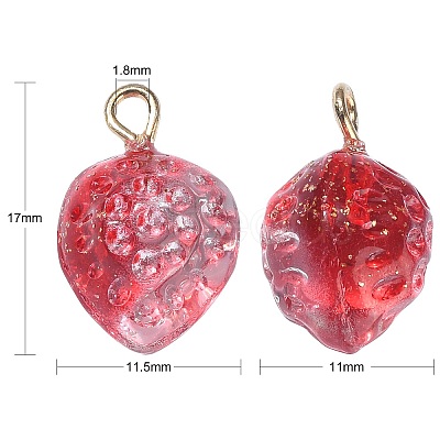 50Pcs Transparent Spray Painted Glass Pendants GLAA-CJ0002-23-1