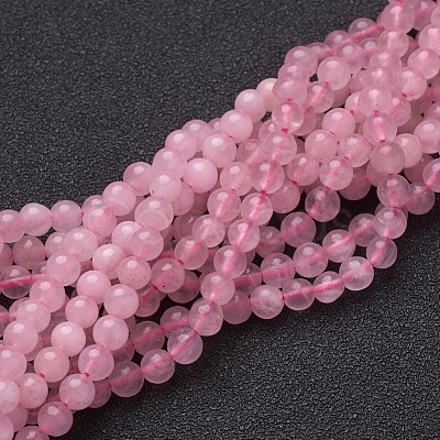 Natural Rose Quartz Beads Strands X-GSR4mmC034-1