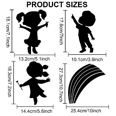 MAYJOYDIY US 1 Set Children Theme PET Hollow Out Drawing Painting Stencils DIY-MA0002-07-1