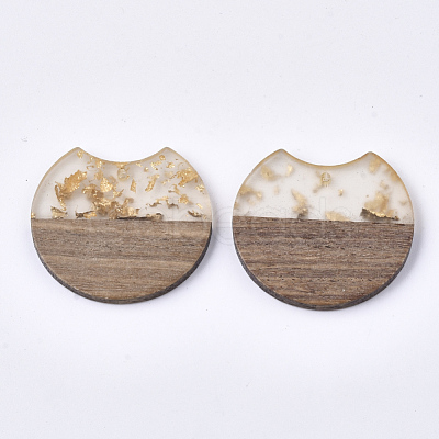 Resin & Wood Pendants X-RESI-T023-11H-1