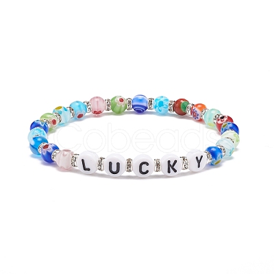 Word Lucky Bracelet BJEW-JB08584-03-1