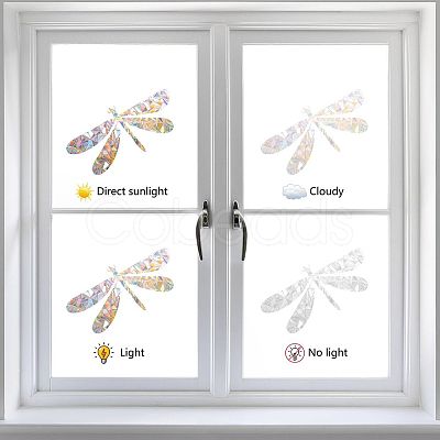 Waterproof PVC Colored Laser Stained Window Film Adhesive Stickers DIY-WH0256-063-1