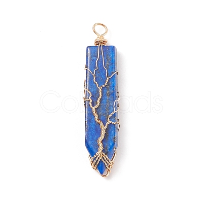 Natural Lapis Lazuli Big Pendants PALLOY-JF01557-01-1