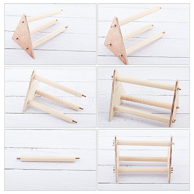 Wooden Parrot Standing frame DIY-WH0190-39-1