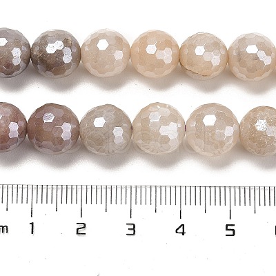 Electroplated Natural Quartz Round Beads Strands G-L598-A06-01-1