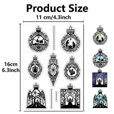 Custom PVC Plastic Clear Stamps DIY-WH0439-0442-1