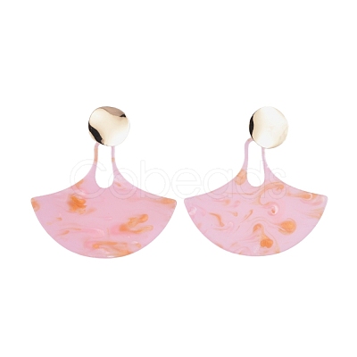 Cellulose Acetate(Resin) Dangle Stud Earrings EJEW-JE04076-05-1