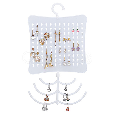 Plastic Wall Mounted Multi-purpose Jewelry Storage Hanging Rack EDIS-WH0029-91B-1