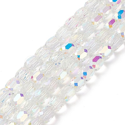 Electroplate Opaque Glass Beads GLAA-F108-10A-18-1