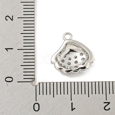 Rack Plating Brass Micro Pave Clear Cubic Zirconia Charms KK-P277-10P-1