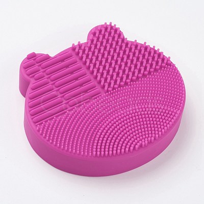 Silicone Makeup Cleaning Brush Scrubber Mat Portable Washing Tool MRMJ-H002-01B-1