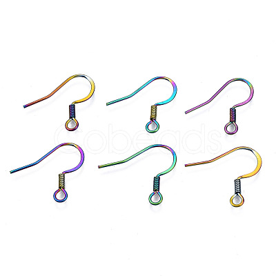 Ion Plating(IP) 304 Stainless Steel French Earring Hooks STAS-S119-016B-1