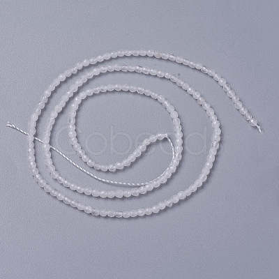 Natural White Jade Beads Strands G-F596-46E-3mm-1