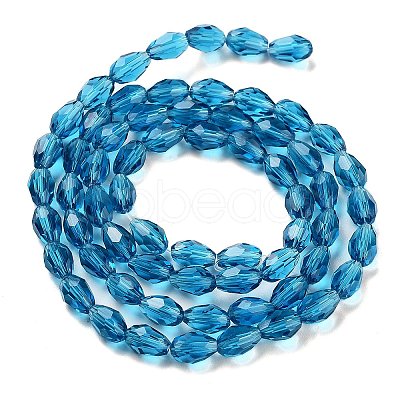 Glass Beads Strands GLAA-R024-6x4mm-4-1