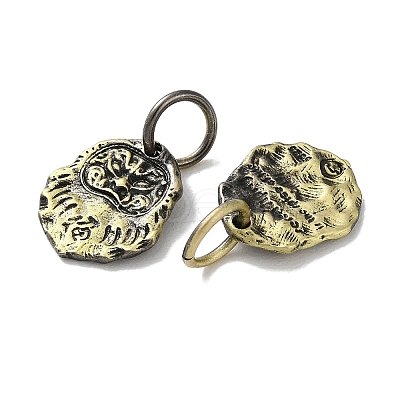 Tibetan Style Brass Pendants KK-M284-29AB-1