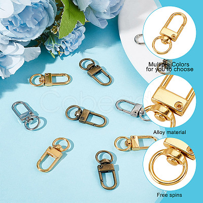 DICOSMETIC 42Pcs 3 Colors Alloy Swivel Clasps FIND-DC0005-61-1