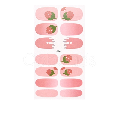 Full Cover Strawberry Flower Nail Stickers MRMJ-T100-034-1