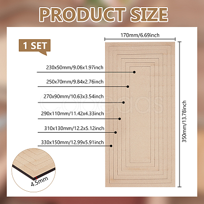 Poplar Wood Sheets & Rings DIY-WH0530-13-1