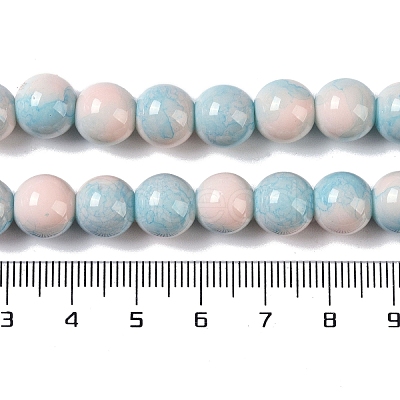 Baking Paint Glass Bead Strands GLAA-H031-01C-10-1