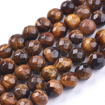 Natural Tiger Eye Round Bead Strands X-G-R203-6mm-1