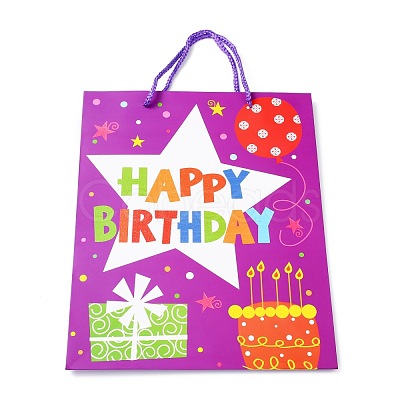 Birthday Theme Rectangle Paper Bags CARB-E004-03C-1