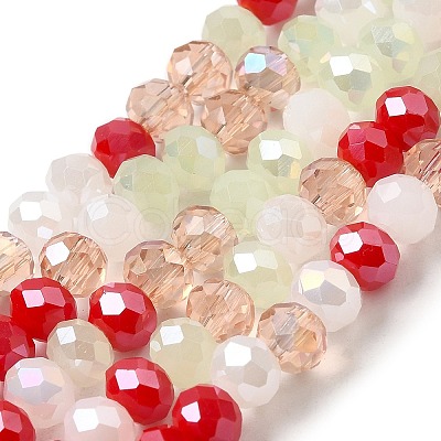 Glass Beads Strands EGLA-A034-M6mm-57-1